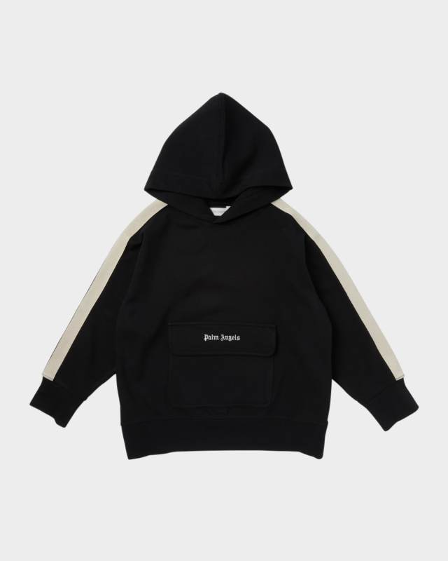 Boy's Logo-Embroidered Track Hoodie, Size